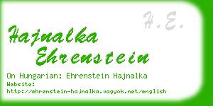 hajnalka ehrenstein business card